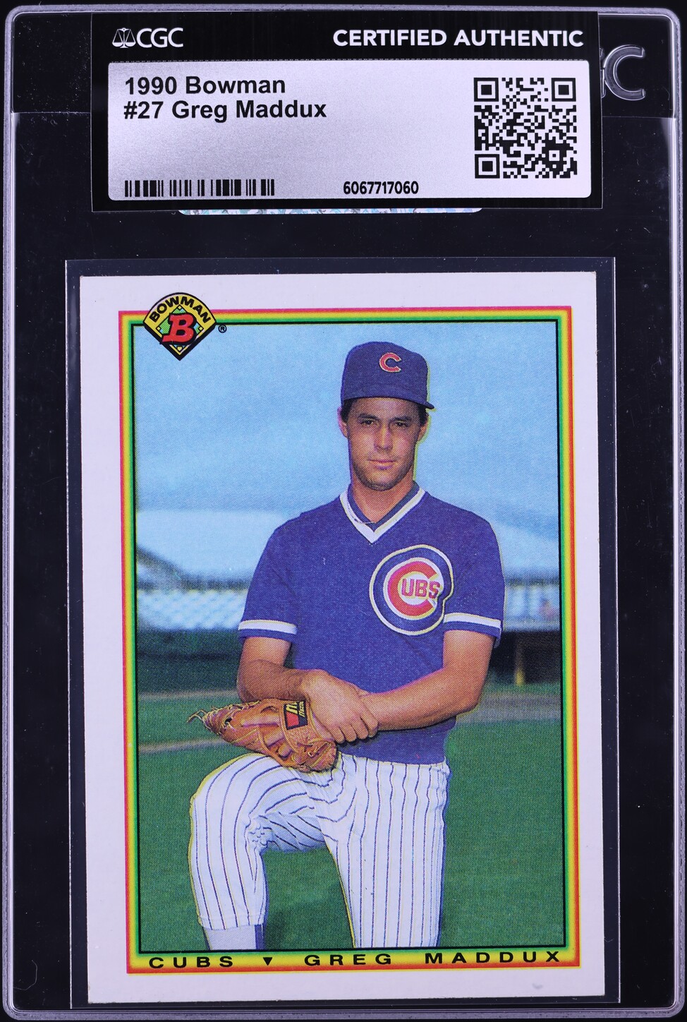 1990 Bowman Greg Maddux #27 CGC AUTH