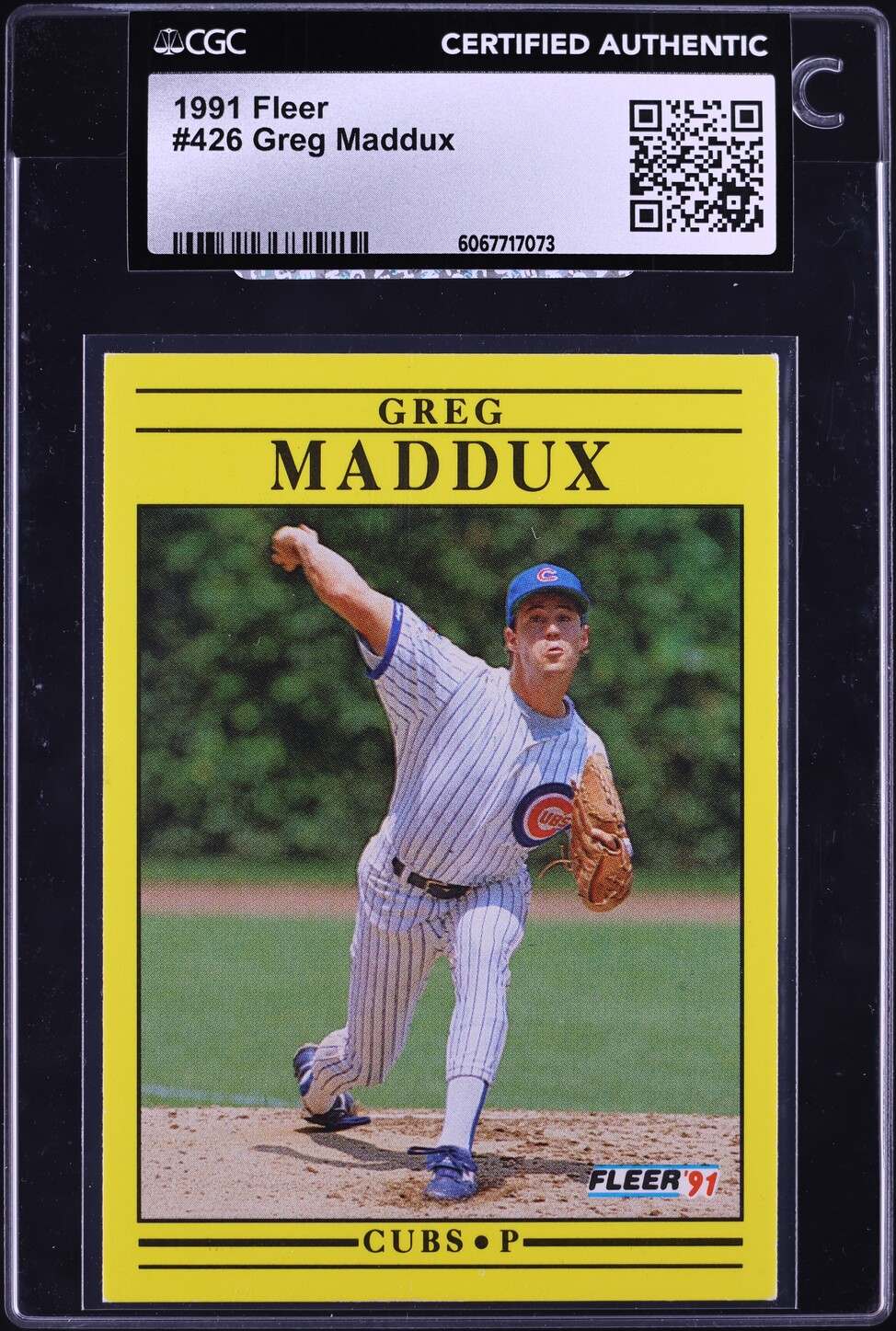 1991 Fleer Greg Maddux #426 CGC AUTH