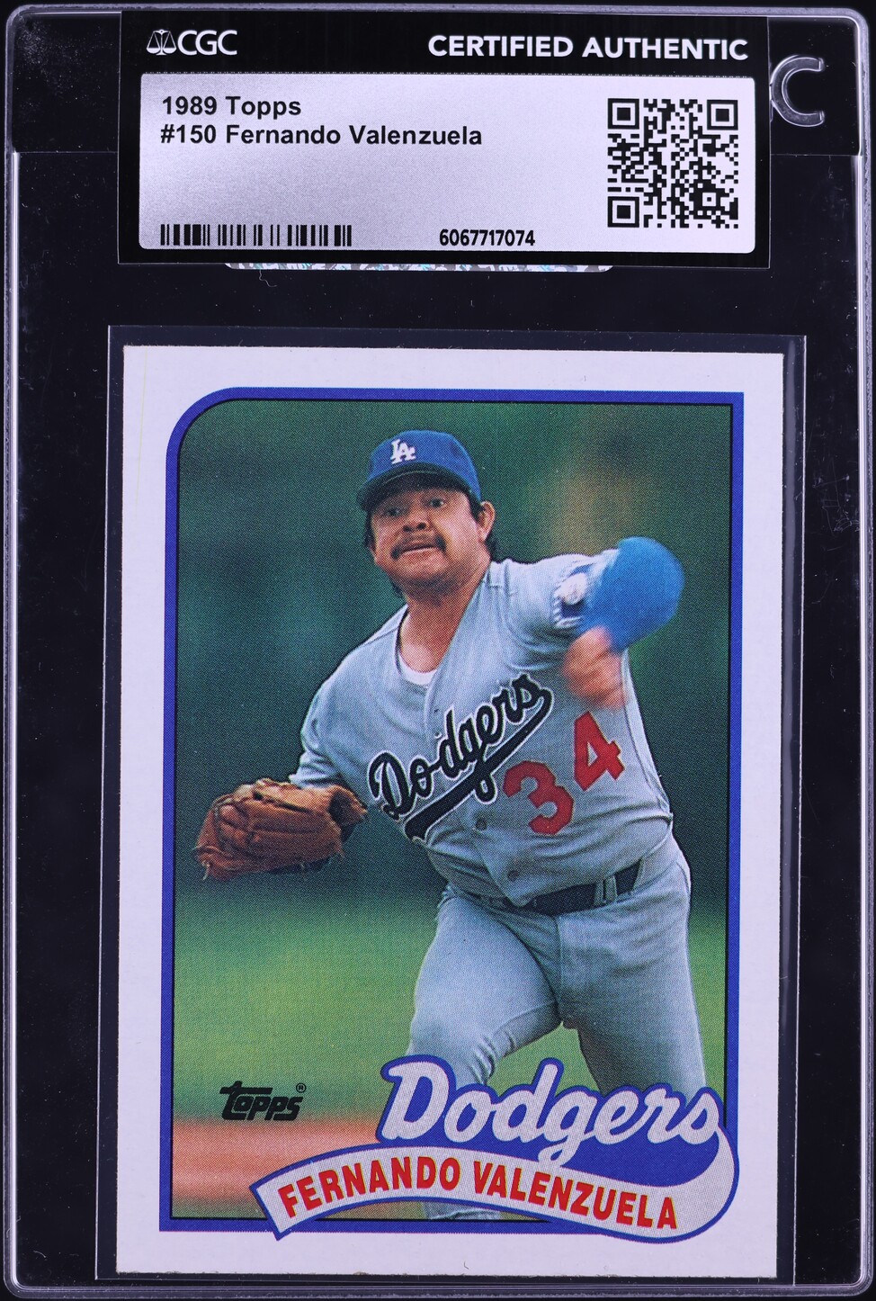 1989 Topps Fernando Valenzuela #150 CGC AUTH