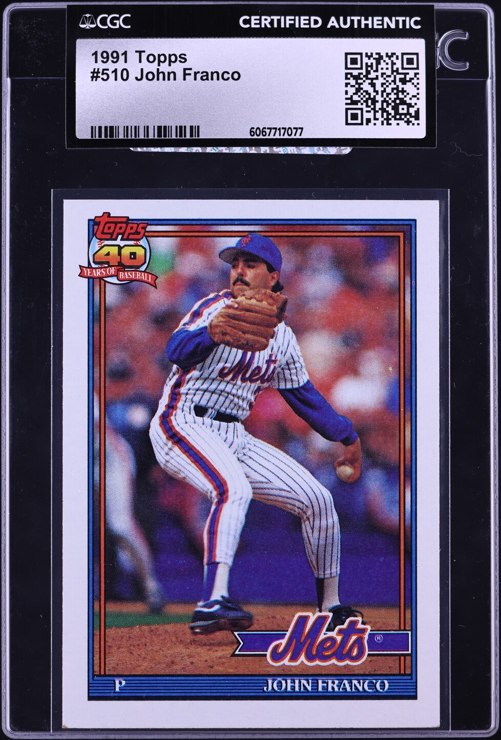 1991 Topps John Franco #510 CGC AUTH