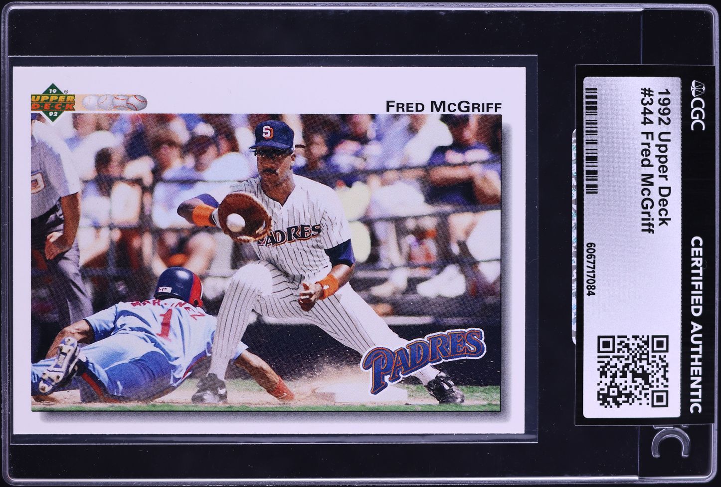 1992 Upper Deck Fred McGriff #344 CGC AUTH