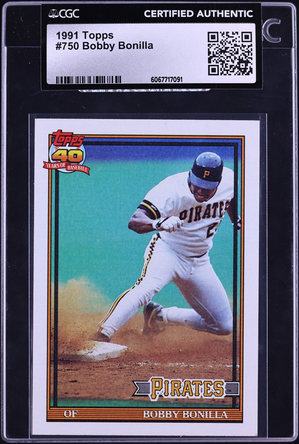 1991 Topps Bobby Bonilla #750 CGC AUTH