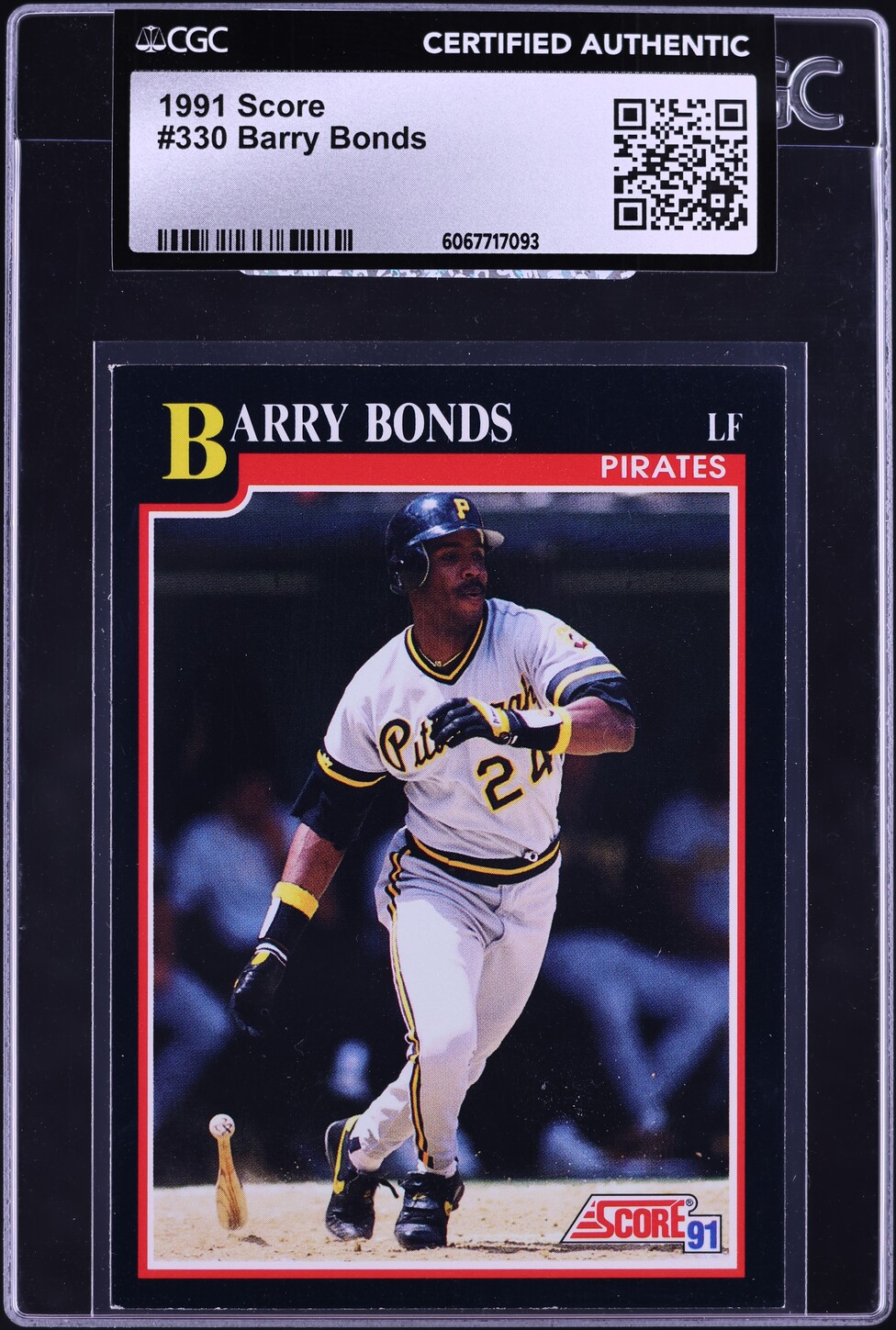 1991 Score Barry Bonds #330 CGC AUTH