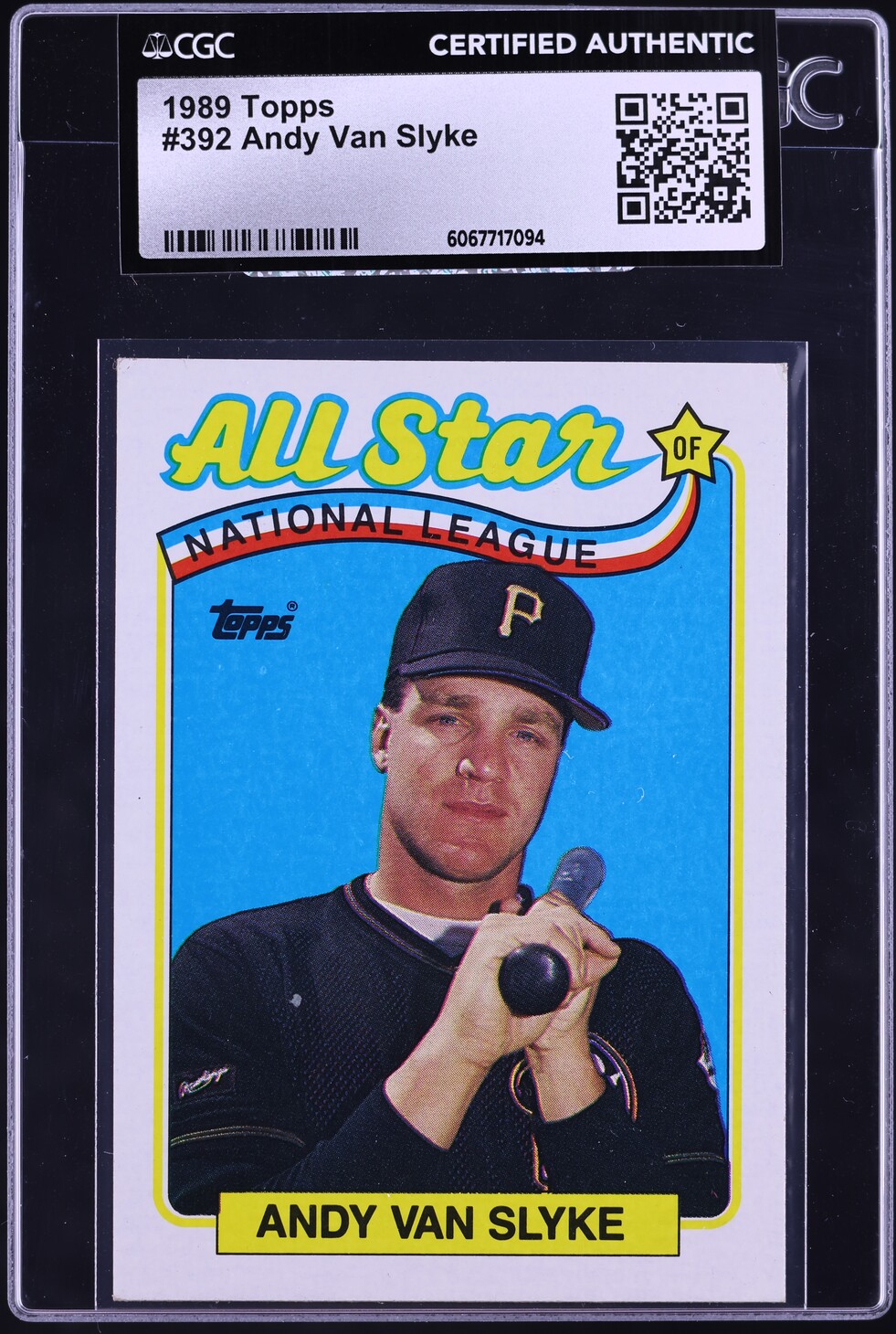 1989 Topps Andy Van Slyke ALL STAR #392 CGC AUTH