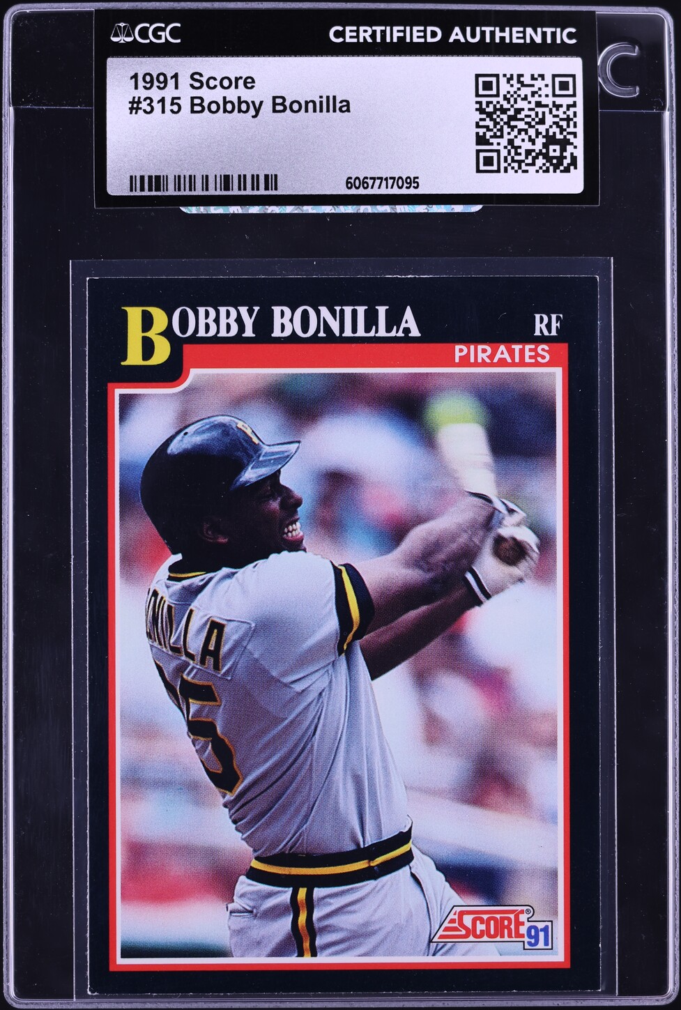 1991 Score Bobby Bonilla #315 CGC AUTH
