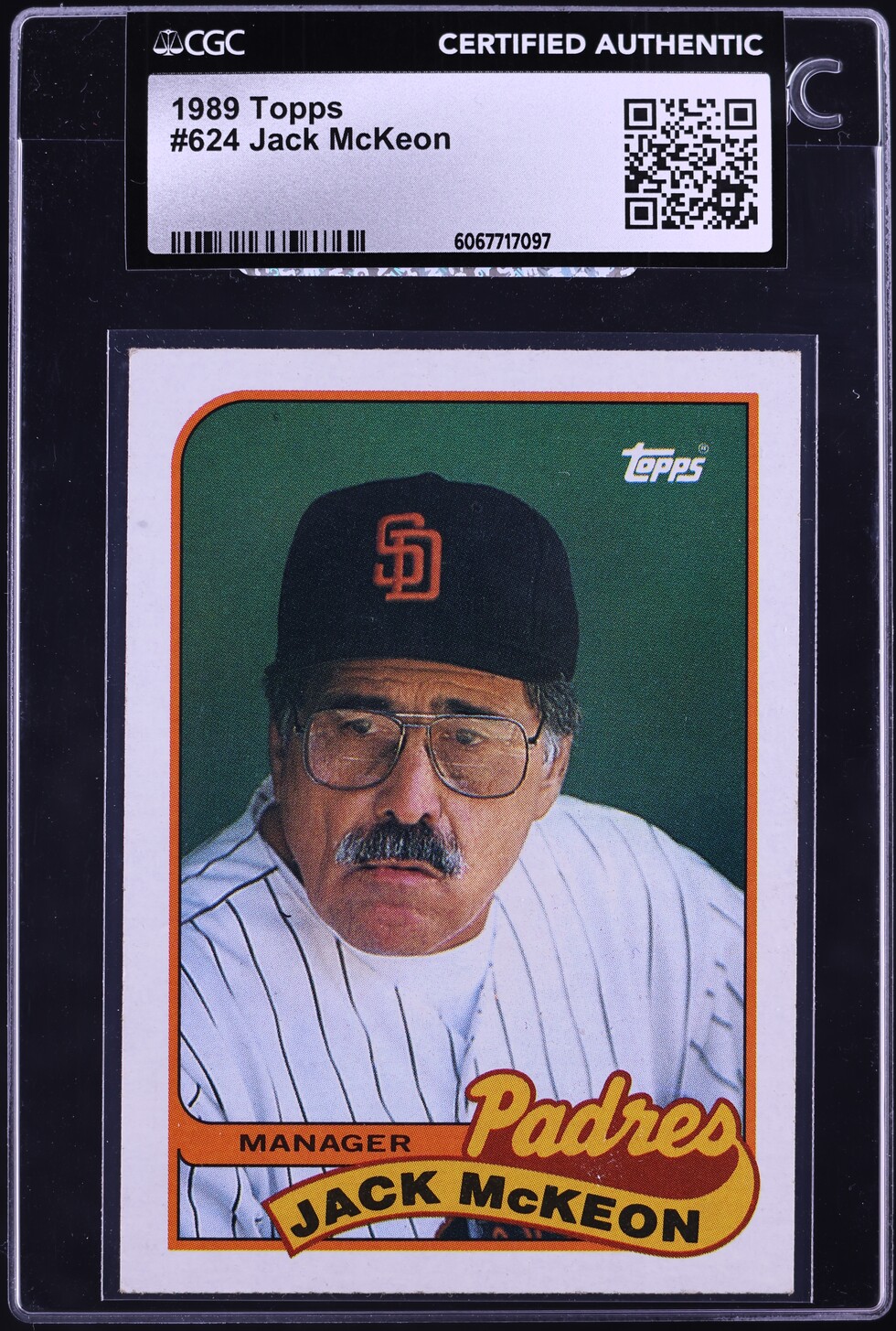 1989 Topps Jack McKeon #624 CGC AUTH