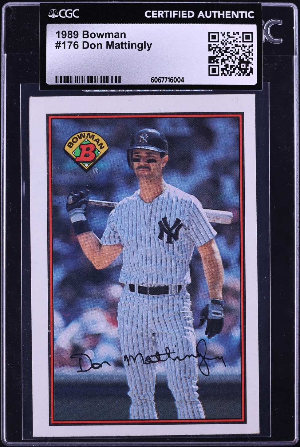 1989 Bowman Don Mattingly #176 CGC AUTH