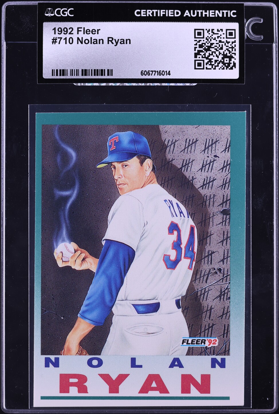 1992 Fleer Nolan Ryan #710 CGC AUTH