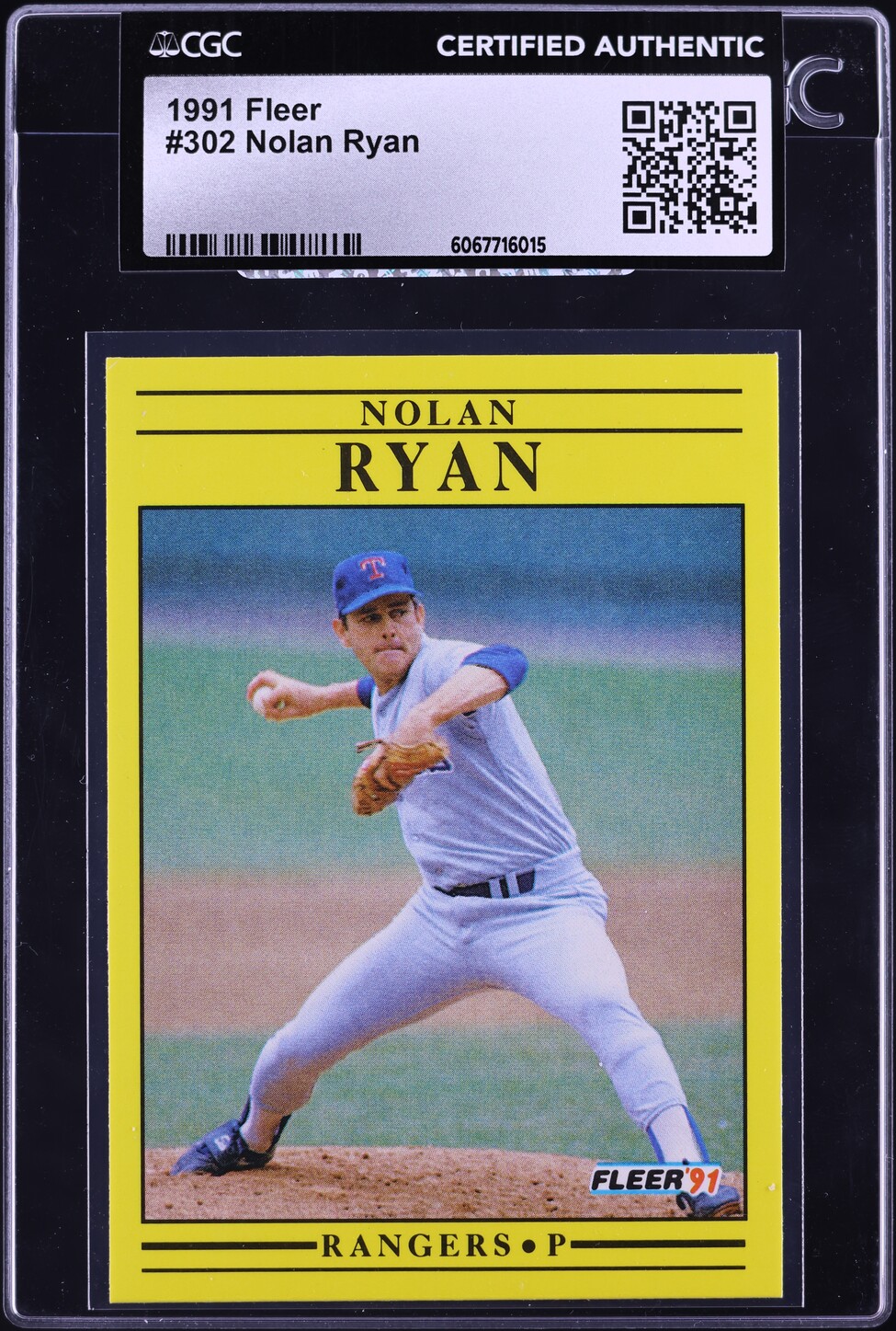 1991 Fleer Nolan Ryan #302 CGC AUTH
