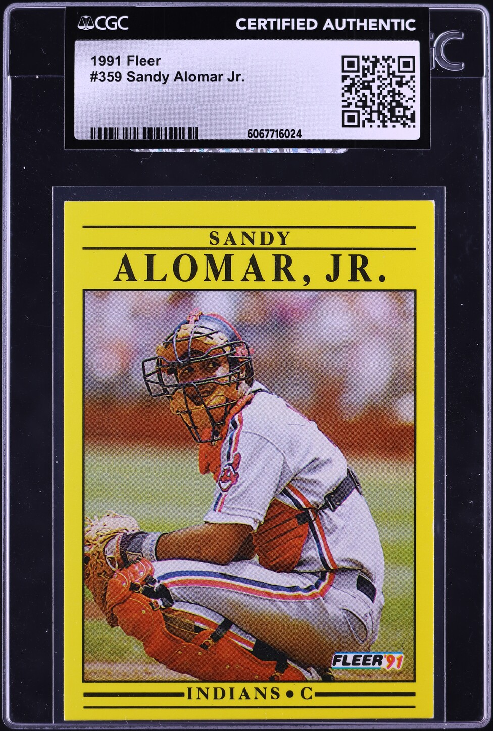 1991 Fleer Sandy Alomar Jr. #359 CGC AUTH