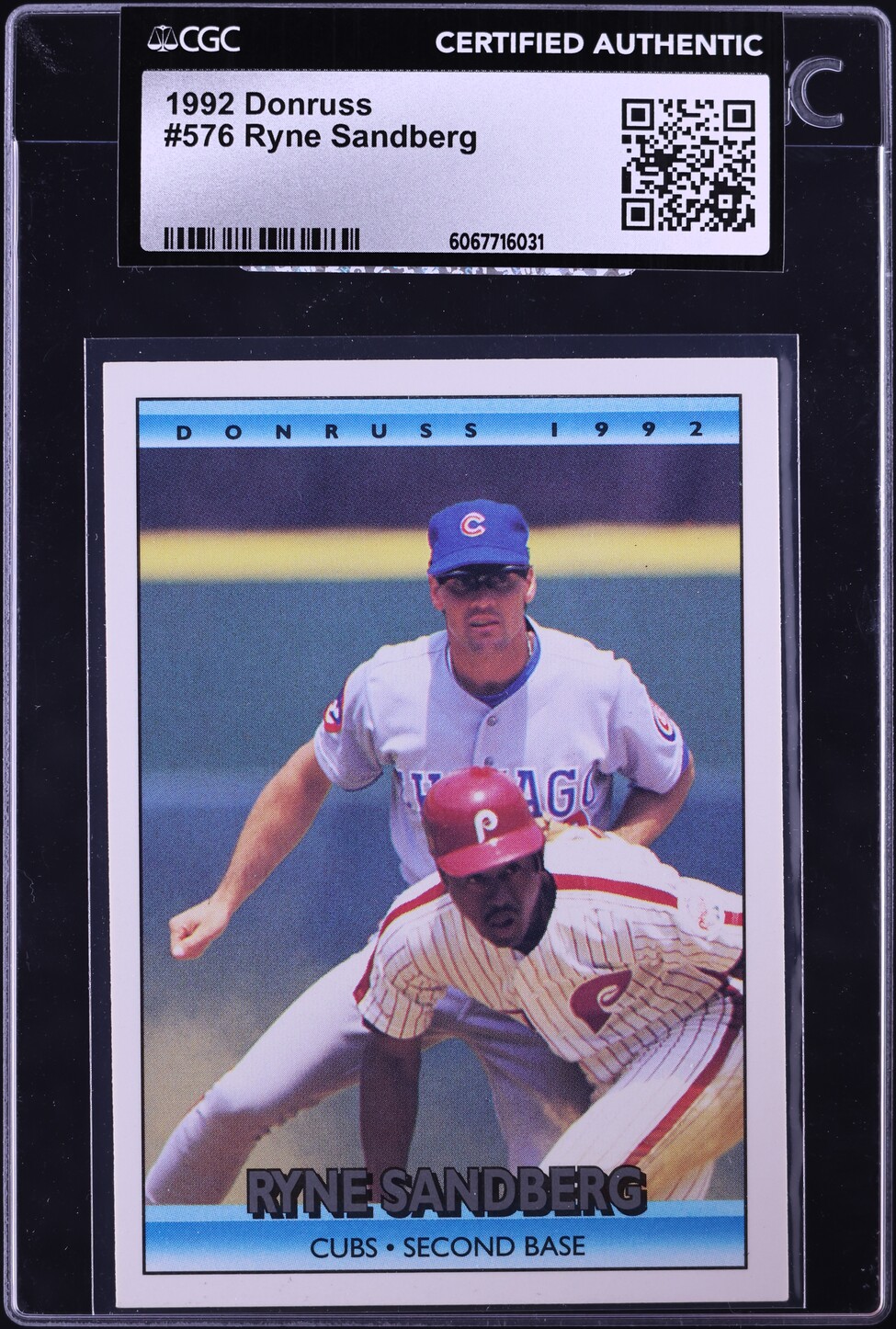 1992 Donruss Ryne Sandberg #576 CGC AUTH