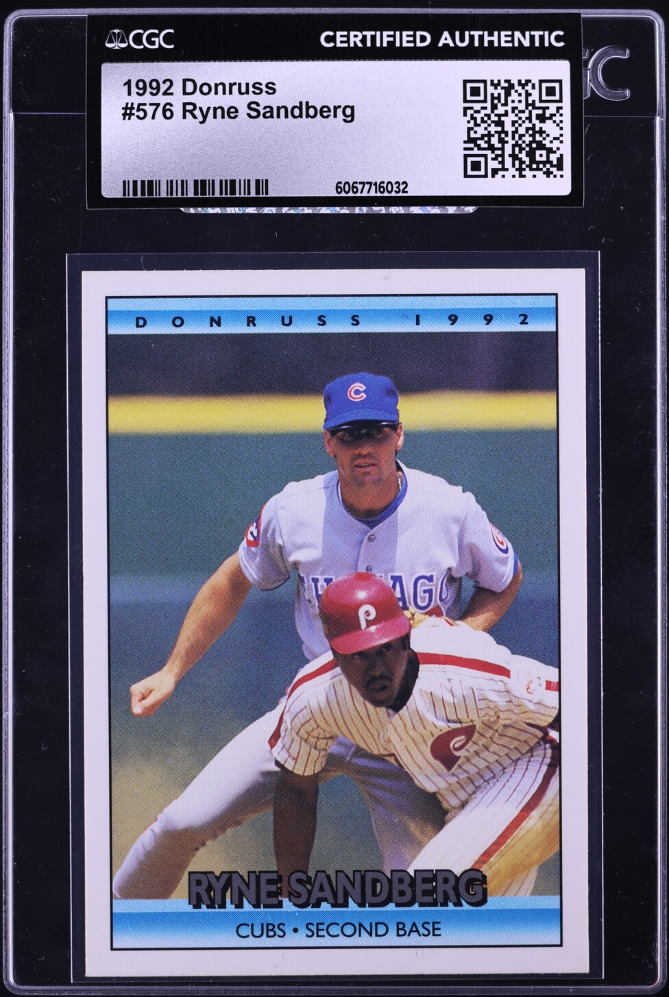 1992 Donruss Ryne Sandberg #576 CGC AUTH