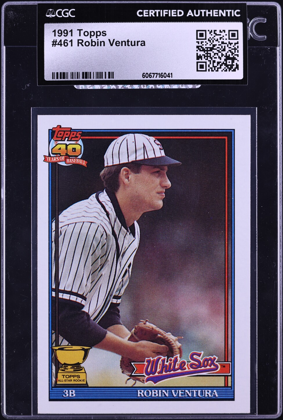 1991 Topps Robin Ventura #461 CGC AUTH