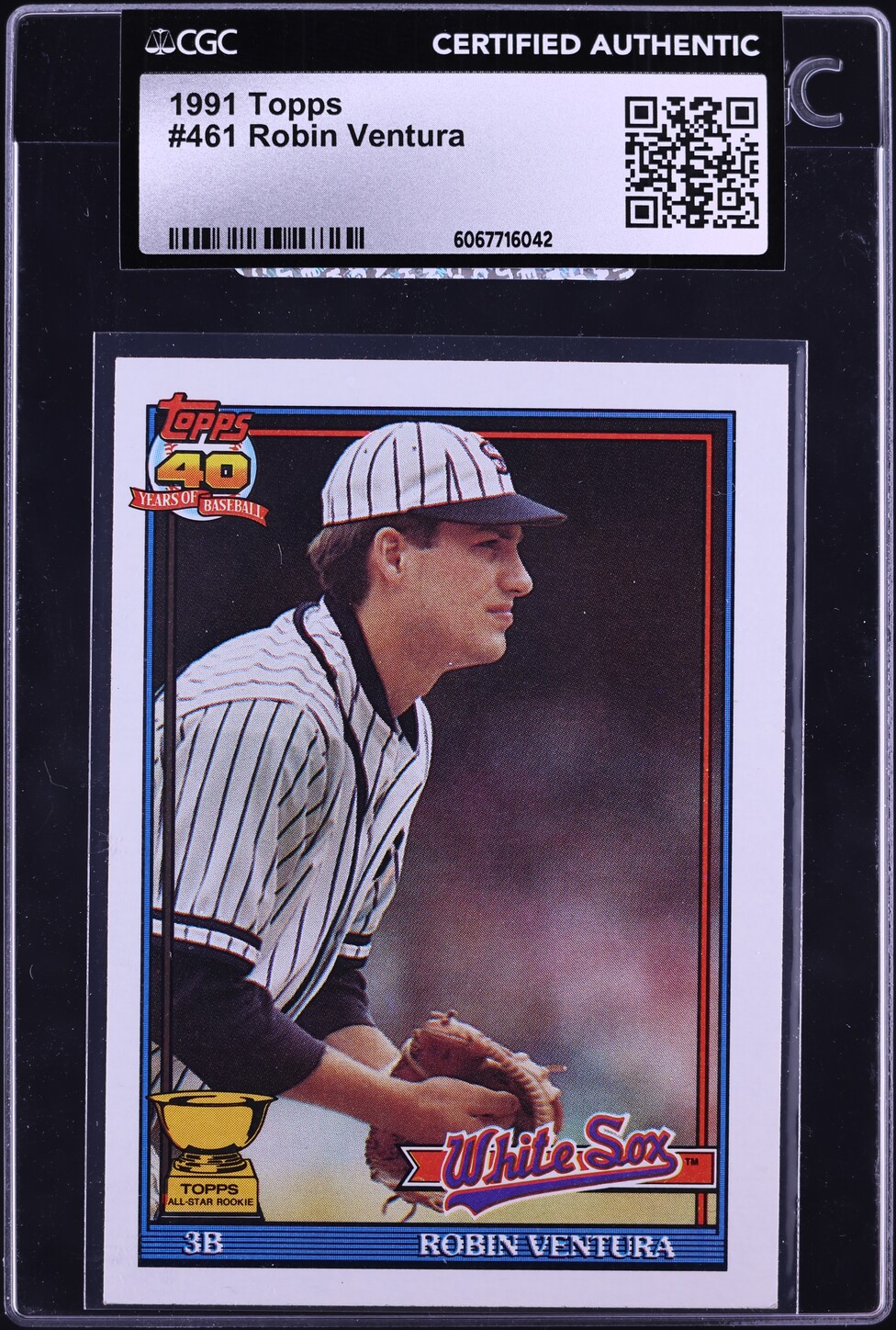 1991 Topps Robin Ventura #461 CGC AUTH