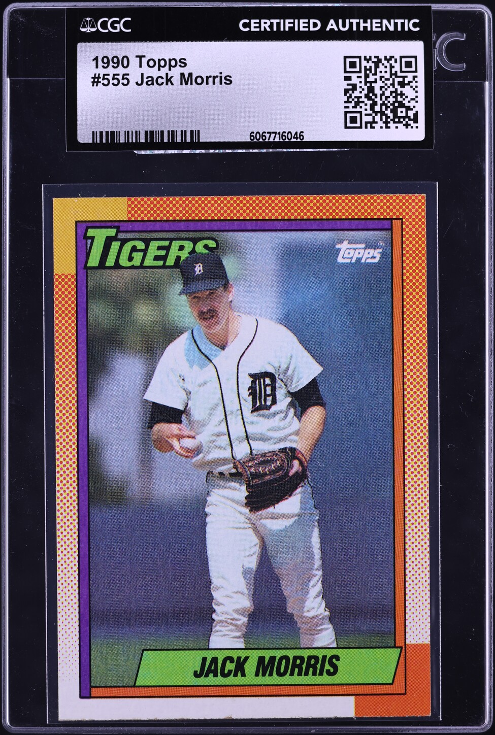 1990 Topps Jack Morris #555 CGC AUTH