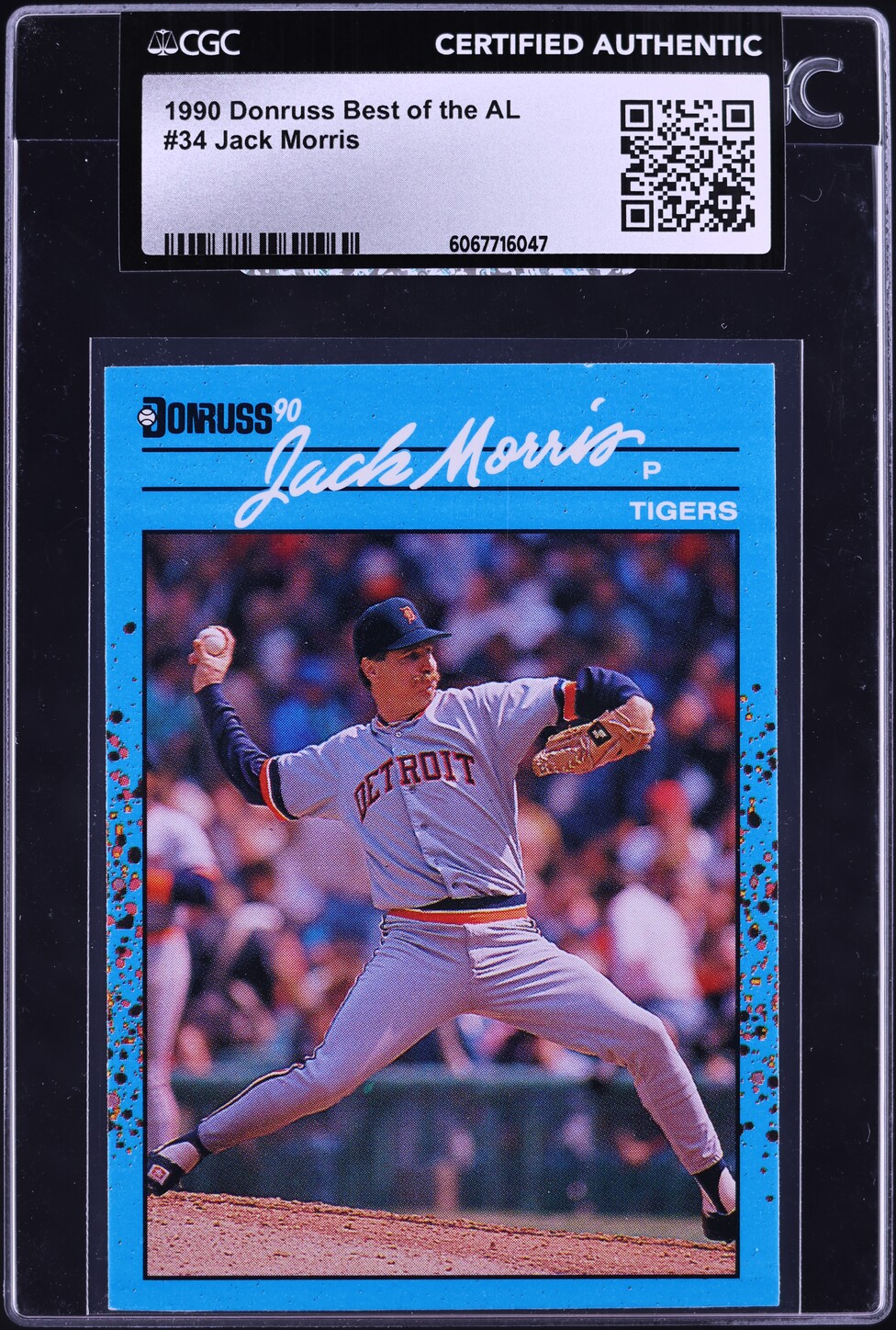 1990 Donruss Best Of The AL Jack Morris #34 CGC AUTH