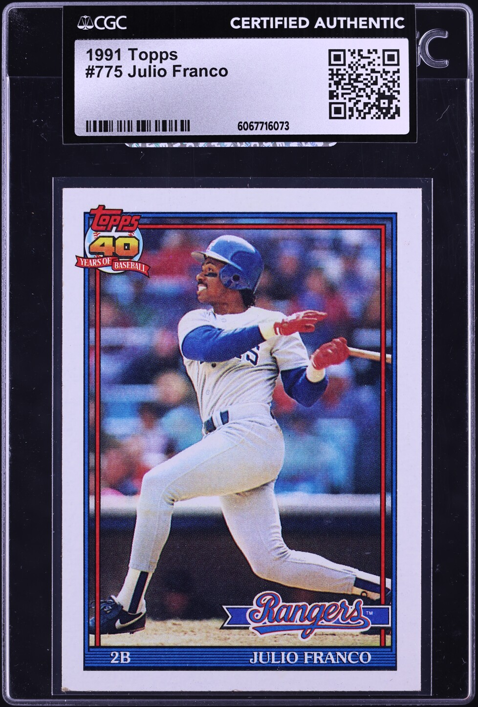 1991 Topps Julio Franco #775 CGC AUTH