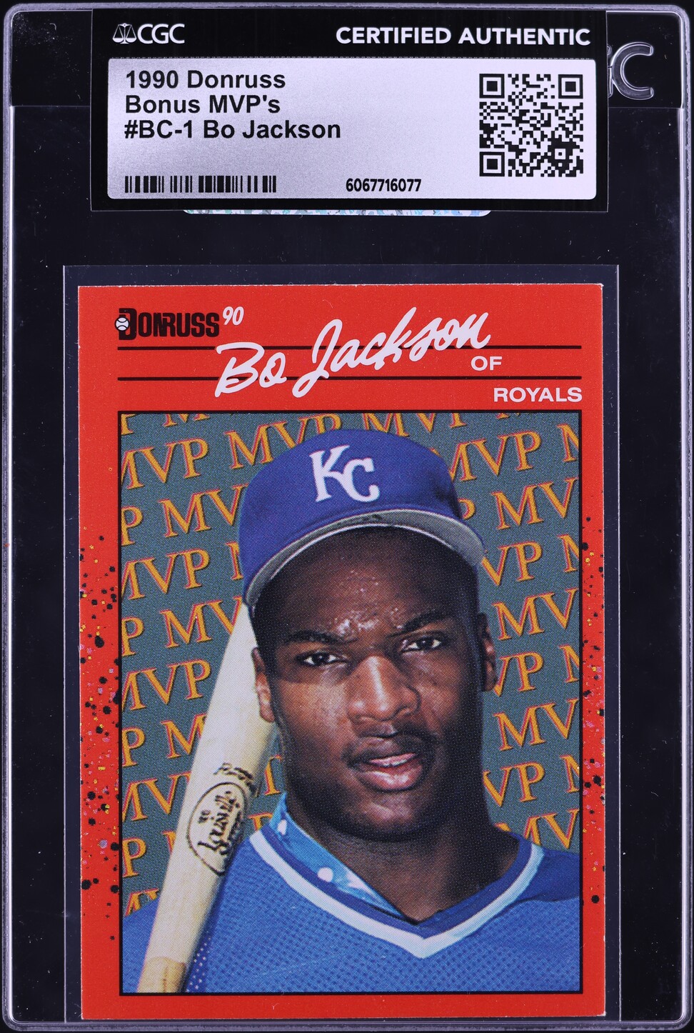 1990 Donruss Bonus MVP's Bo Jackson #BC-1 CGC AUTH