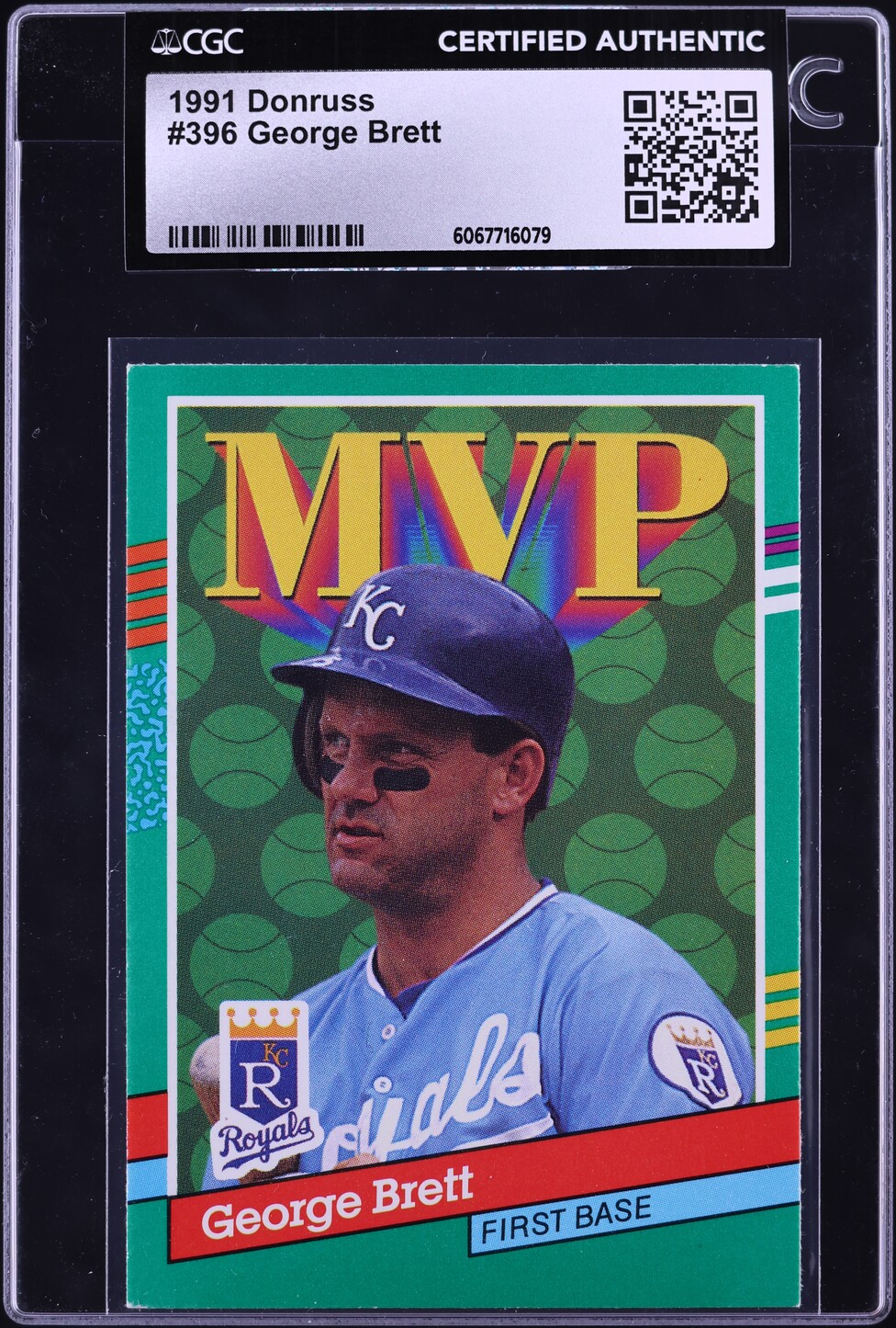 1991 Donruss MVP George Brett #396 CGC AUTH