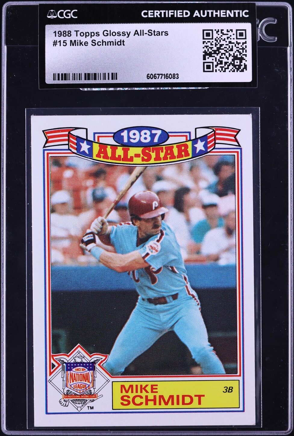 1988 Topps Glossy All-Stars Mike Schmidt #15 CGC AUTH