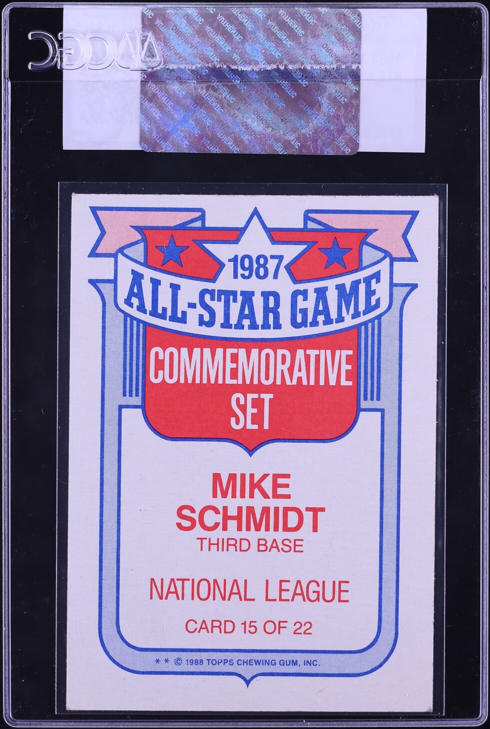 1988 Topps Glossy All-Stars Mike Schmidt #15 CGC AUTH