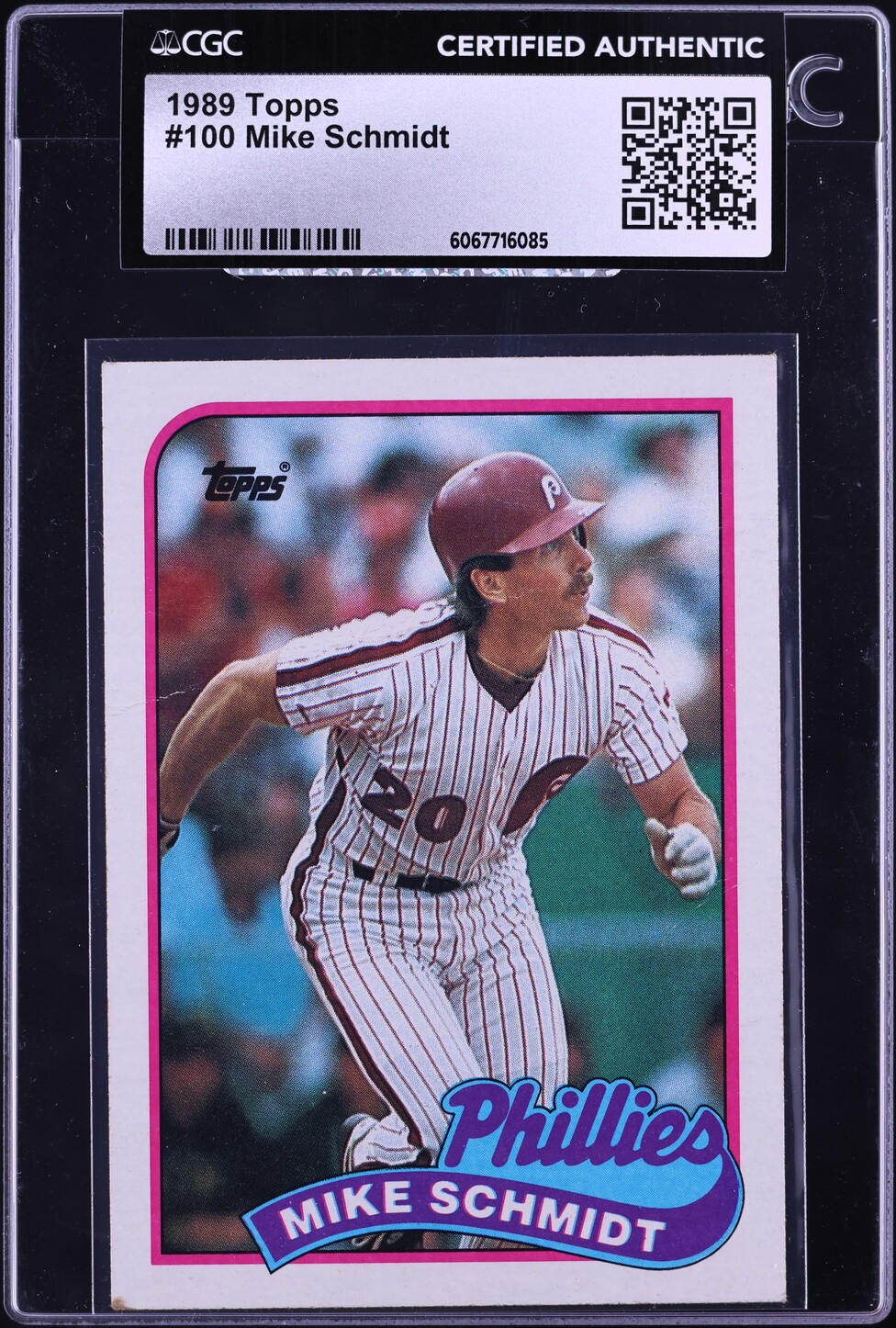 1989 Topps Mike Schmidt #100 CGC AUTH