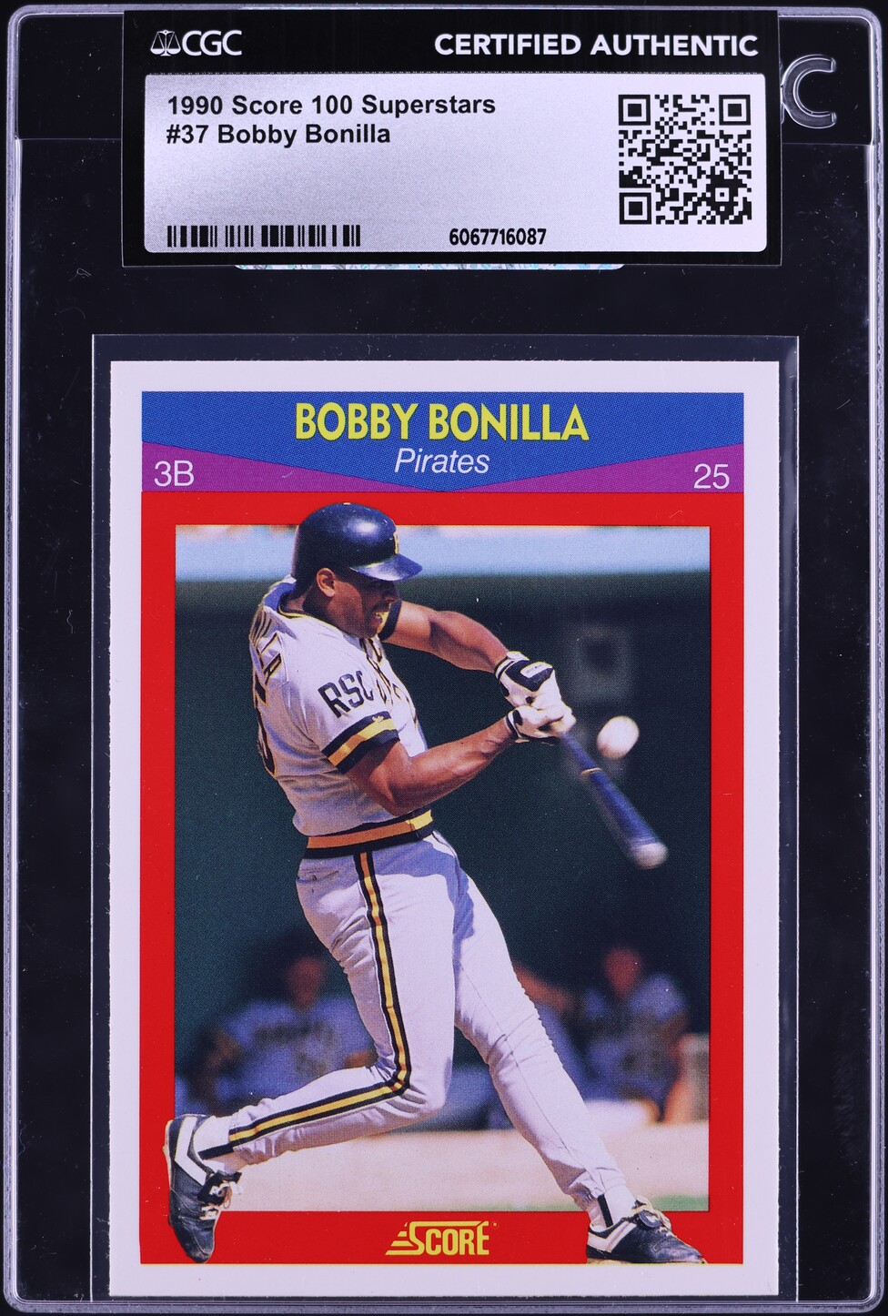 1990 Score 100 Superstars Bobby Bonilla #37 CGC AUTH
