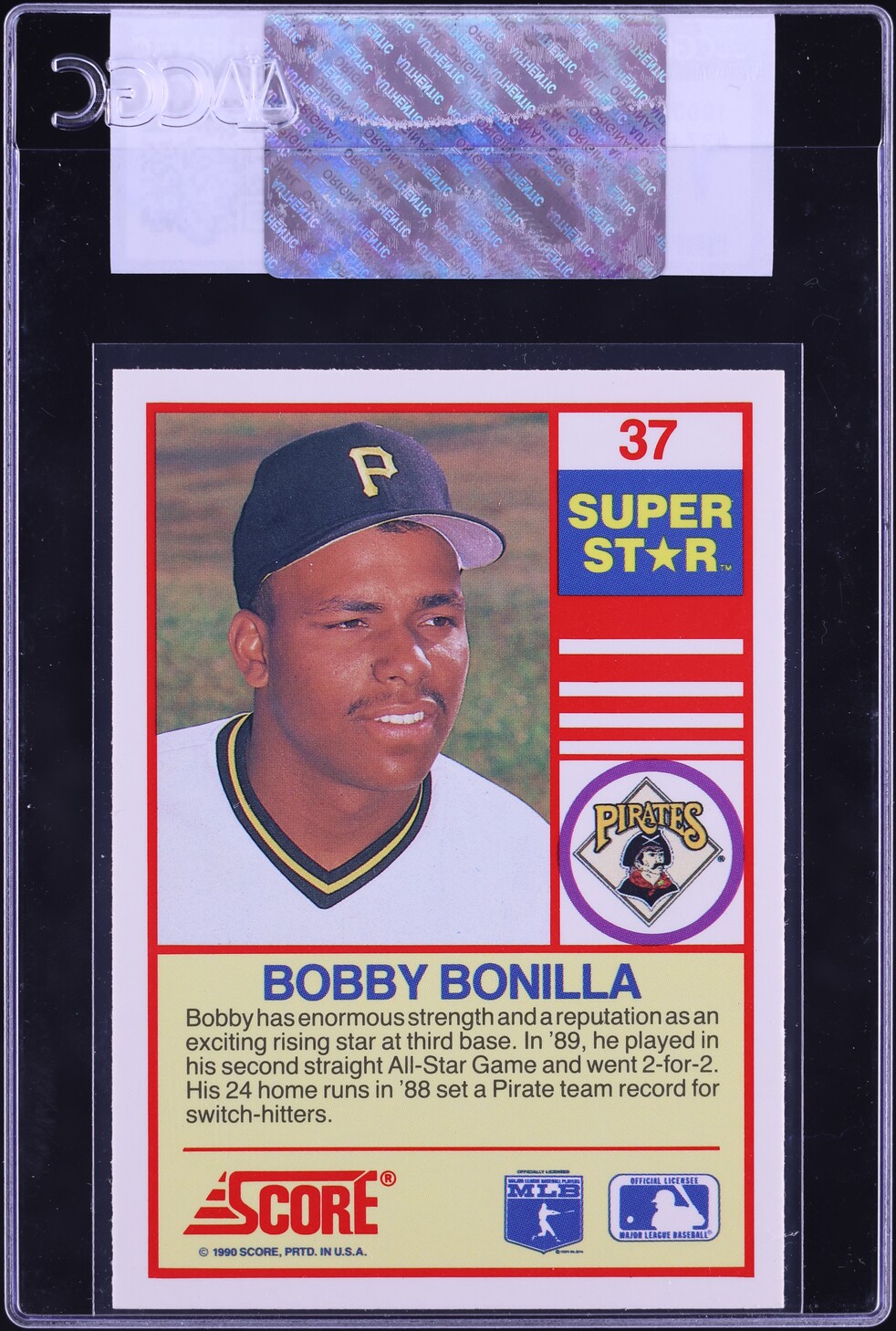 1990 Score 100 Superstars Bobby Bonilla #37 CGC AUTH