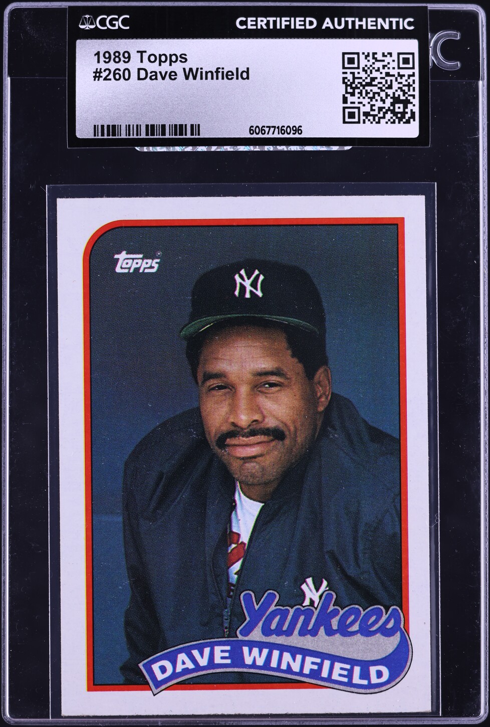 1989 Topps Dave Winfield #260 CGC AUTH