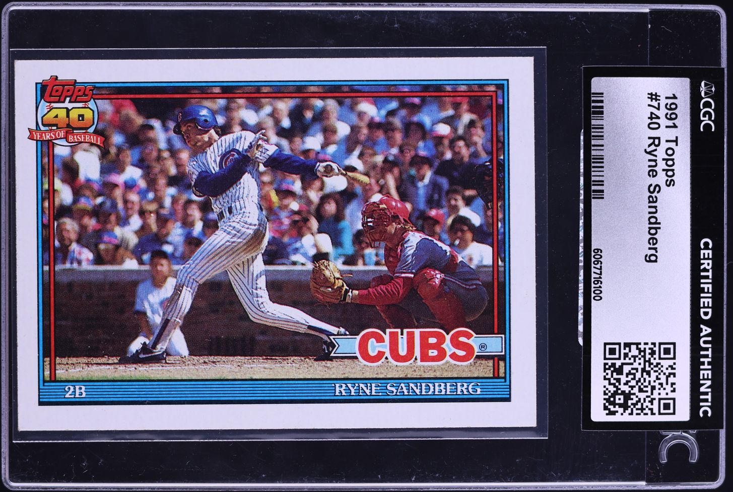 1991 Topps Ryne Sandberg #740 CGC AUTH