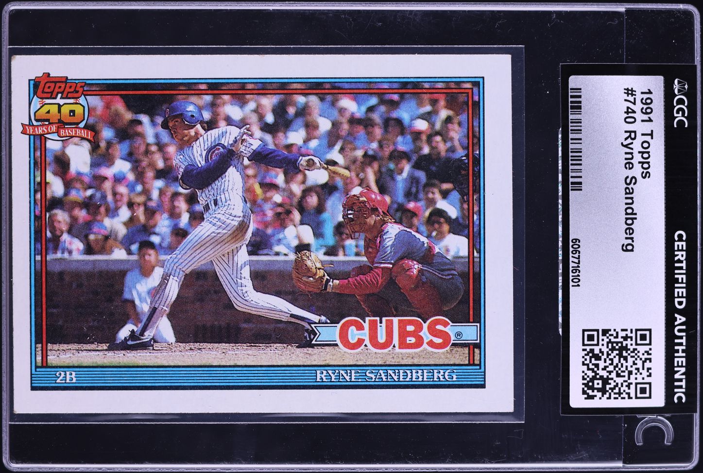 1991 Topps Ryne Sandberg #740 CGC AUTH