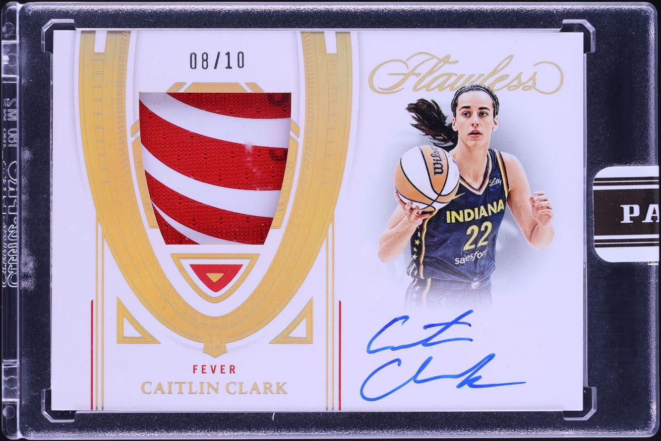 2024 Panini Flawless WNBA Gold Caitlin Clark ROOKIE PATCH AUTO /10 #RPA-CC