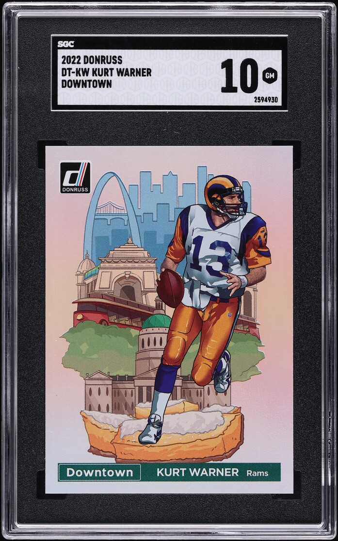 2022 Donruss Downtown! Kurt Warner #DT-KW SGC 10 GEM MINT