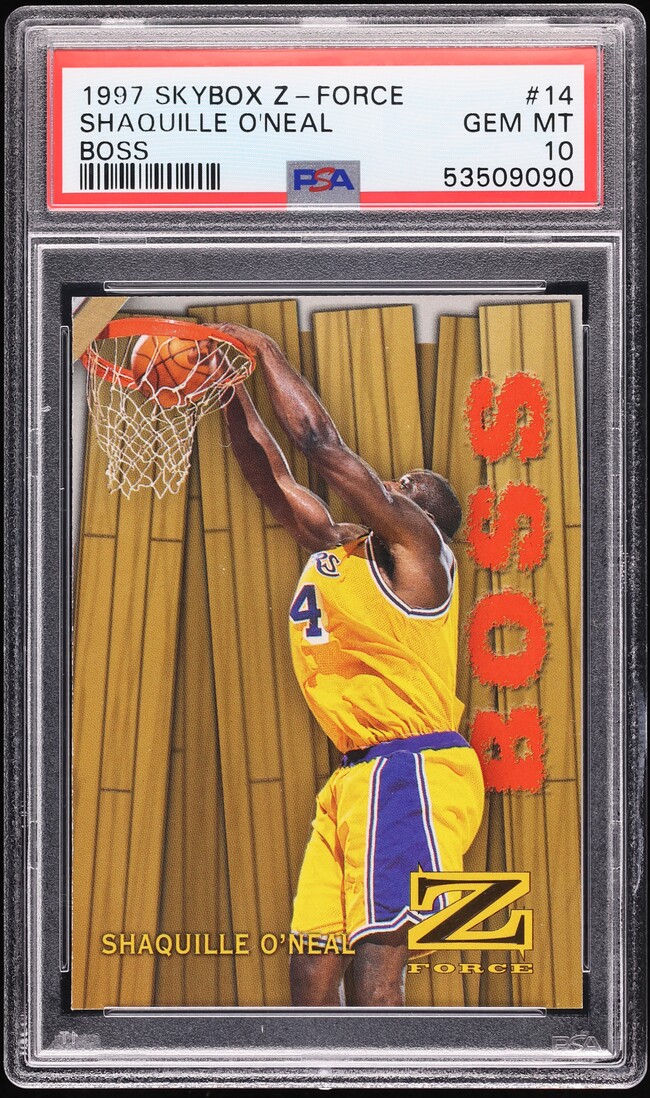 1997 Skybox Z-Force Boss Shaquille O'Neal #14 PSA 10 GEM MINT