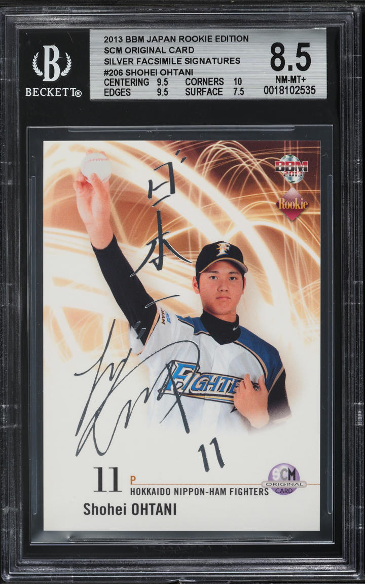 2013 BBM Japan Edition Silver Facsimile Signatures Shohei Ohtani