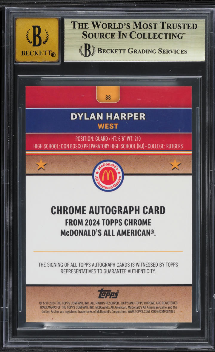 2024 Topps Chrome McDonald's Head Shot Tie Dye Prizm Dylan Harper