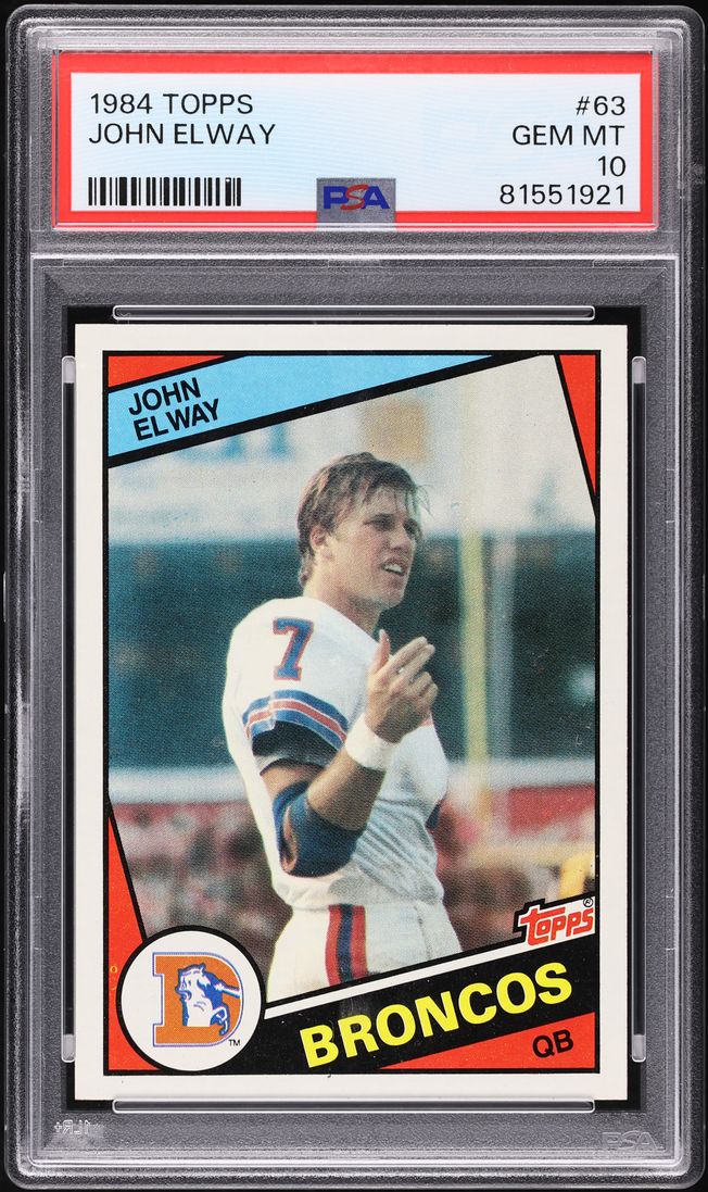 1984 Topps Football John Elway ROOKIE #63 PSA 10 GEM MINT