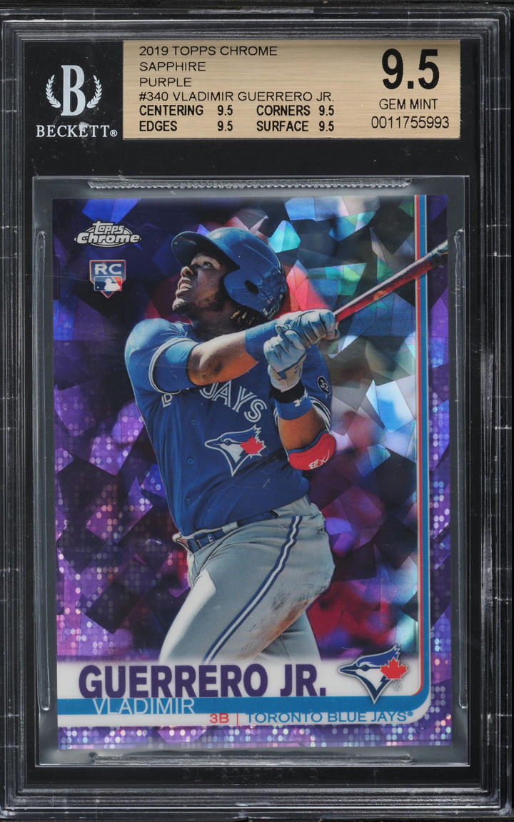 2019 Topps Chrome Sapphire Purple Vladimir Guerrero Jr. ROOKIE 10