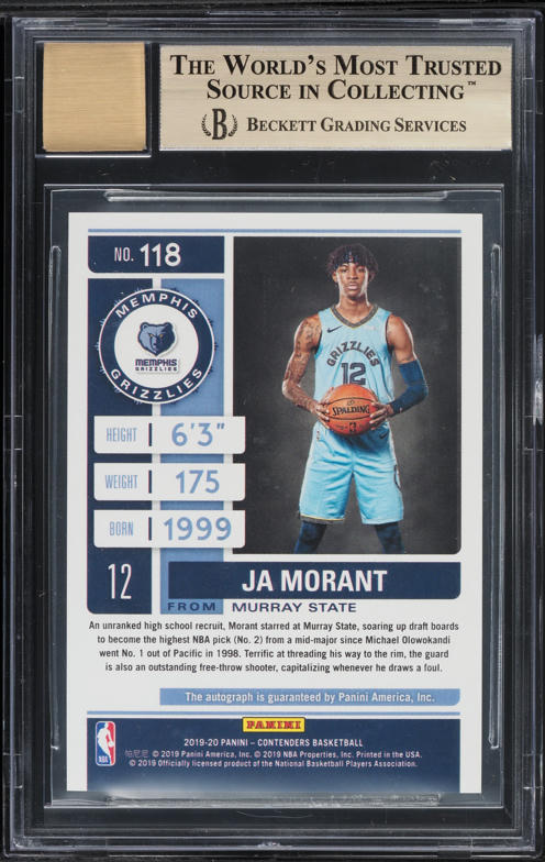2019 Panini Contenders Cracked Ice Ja Morant ROOKIE AUTO /25 #118