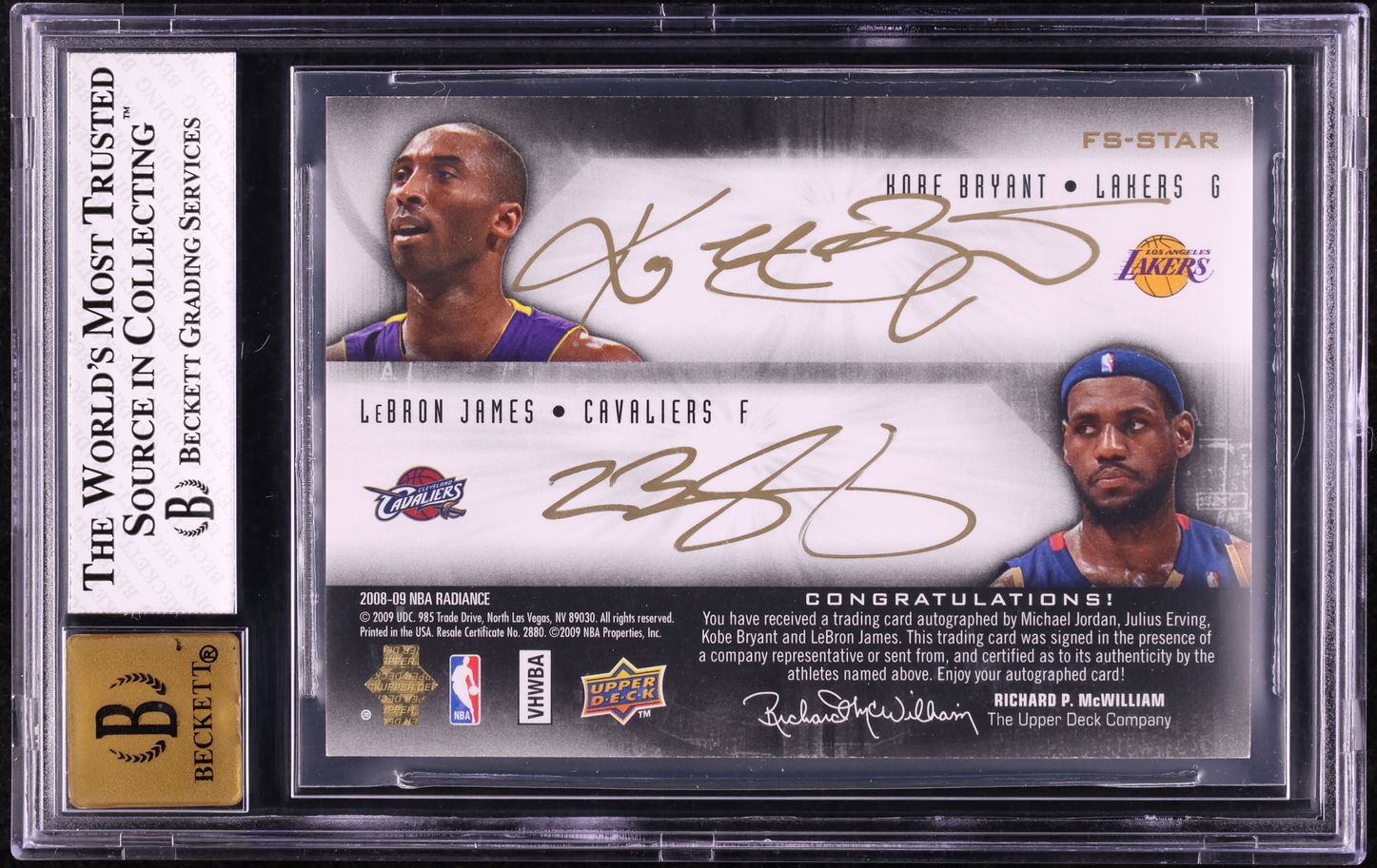 2008 UD Radiance Michael Jordan Kobe Bryant LeBron James Erving 
