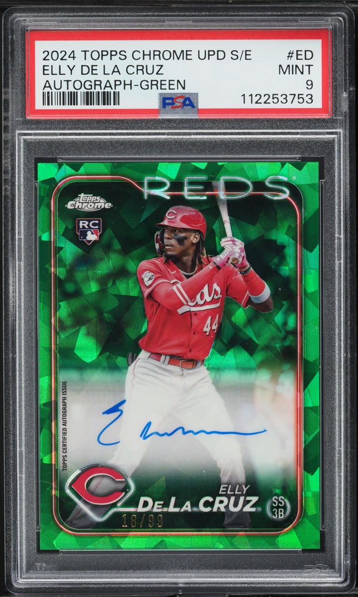 2024 Topps Chrome Sapphire Update Green Elly De La Cruz RC AUTO 
