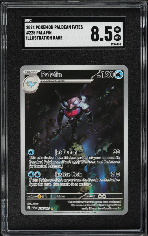2024 Pokemon Scarlet & Violet Paldean Fates IR Palafin #225 SGC 8.5 NM-MT+