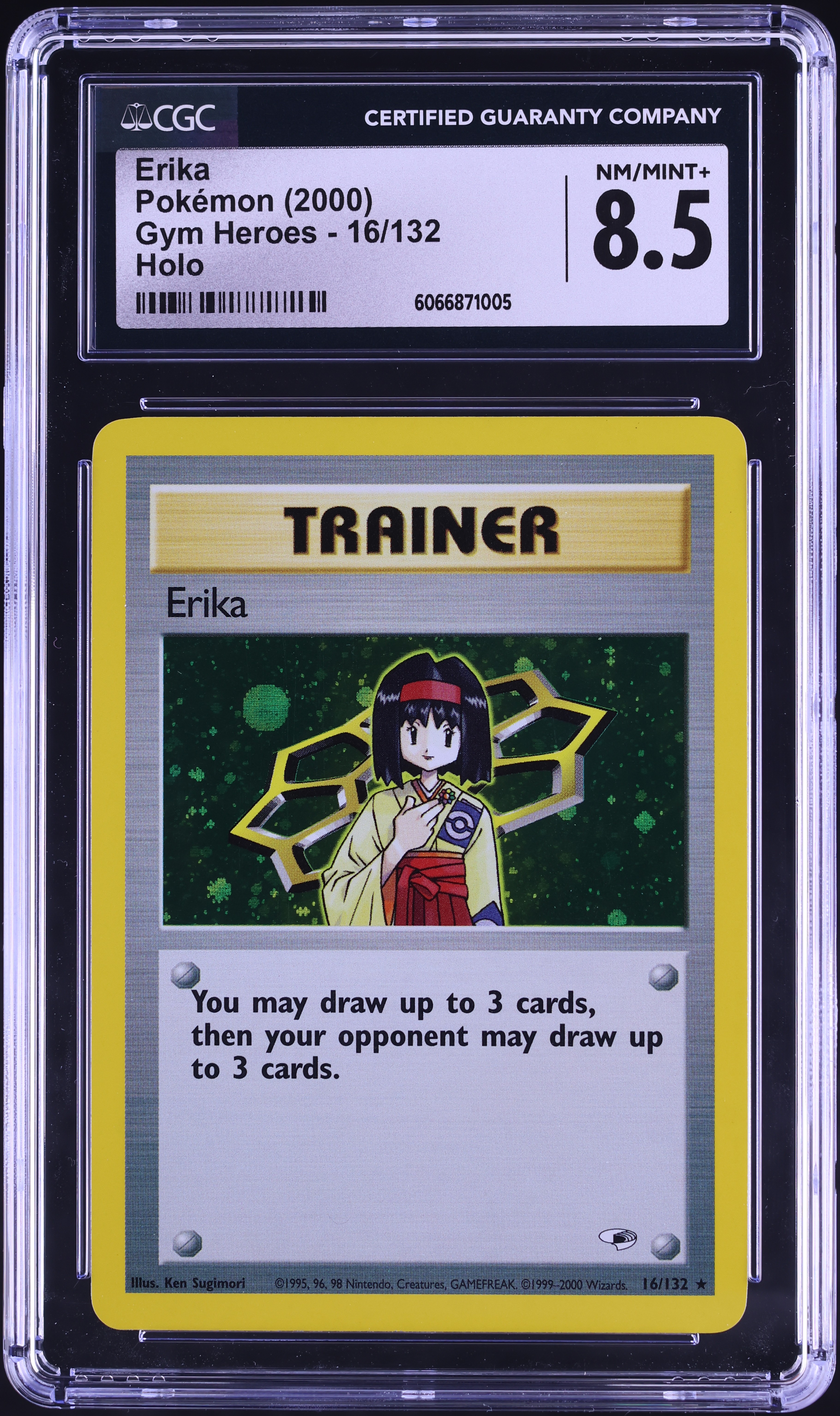 2000 Pokemon Gym Heroes Holo Erika #16 CGC 8.5 NM-MT+ on Fanatics Collect