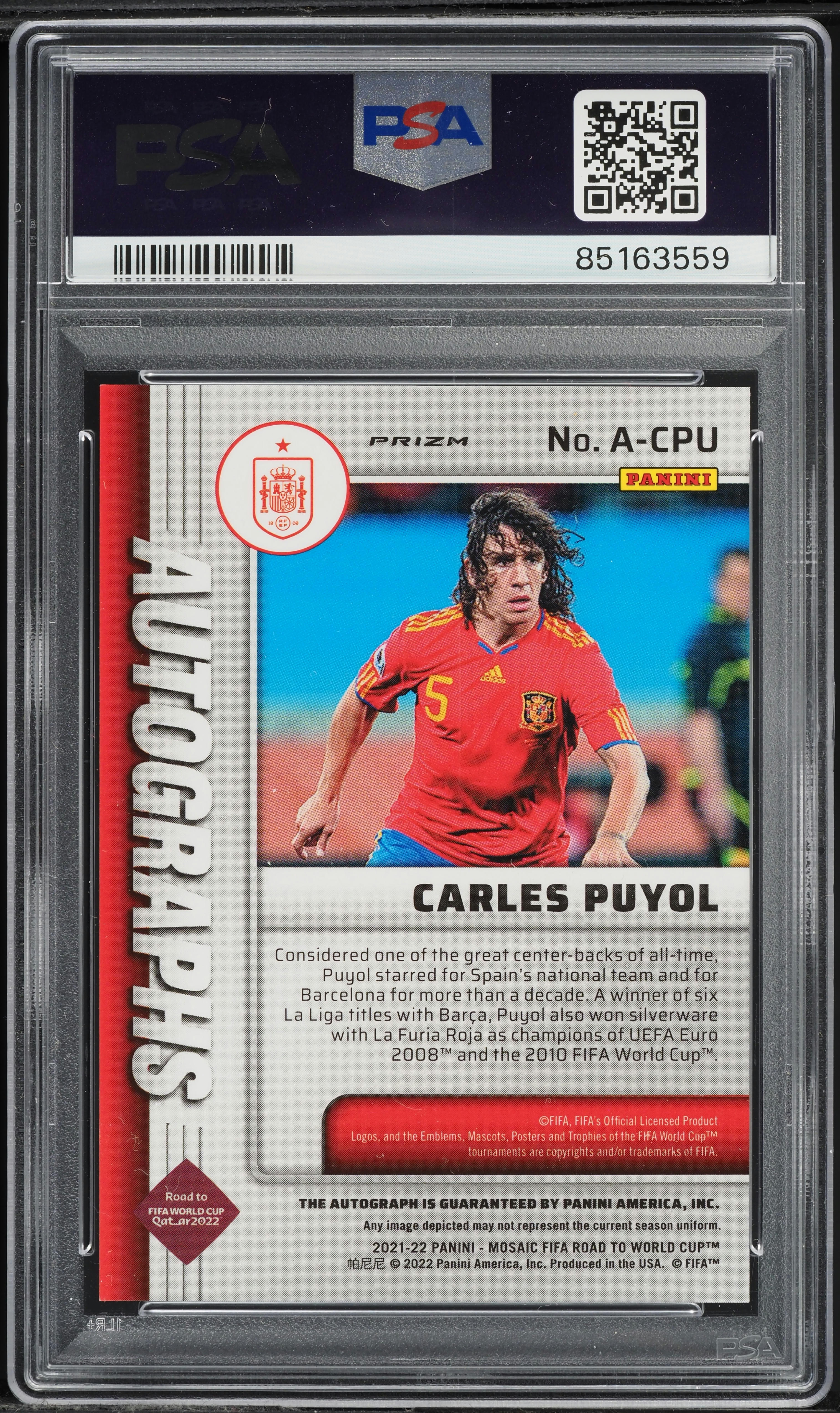231★サッカー★carles puyol★prostars★フィギュア 2021 Panini Mosaic FIFA Road To World Cup Carles Puyol AUTO #A-CPU