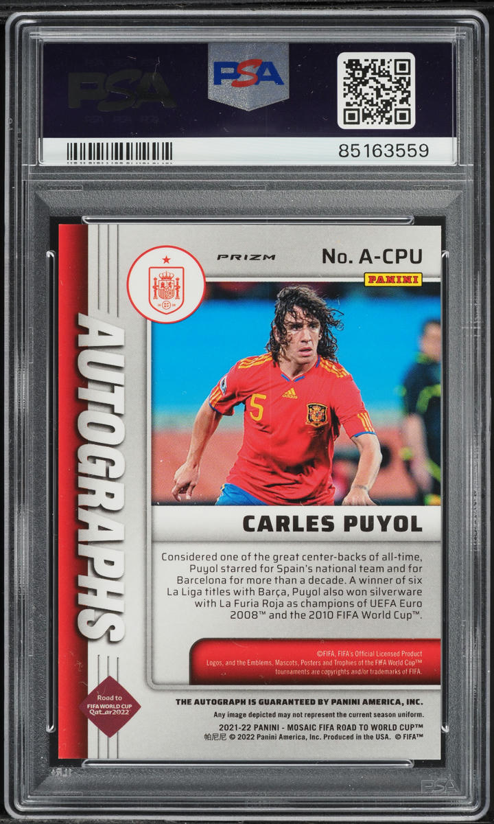 2021 Panini Mosaic FIFA Road To World Cup Carles Puyol AUTO #A-CPU