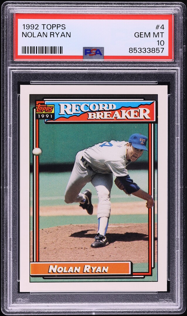 1992 Topps Nolan Ryan #4 PSA 10 GEM MINT