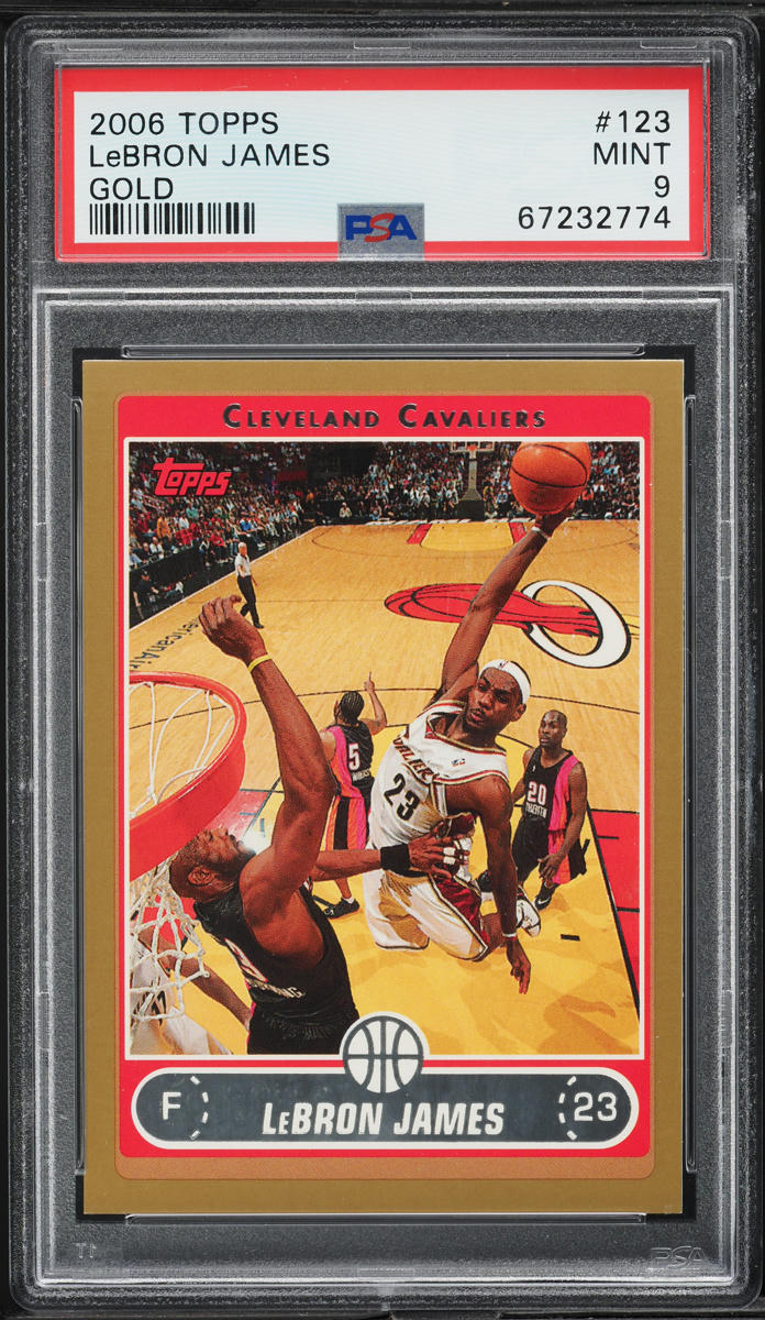 2006 Topps Basketball Gold LeBron James /500 #123 PSA 9 MINT