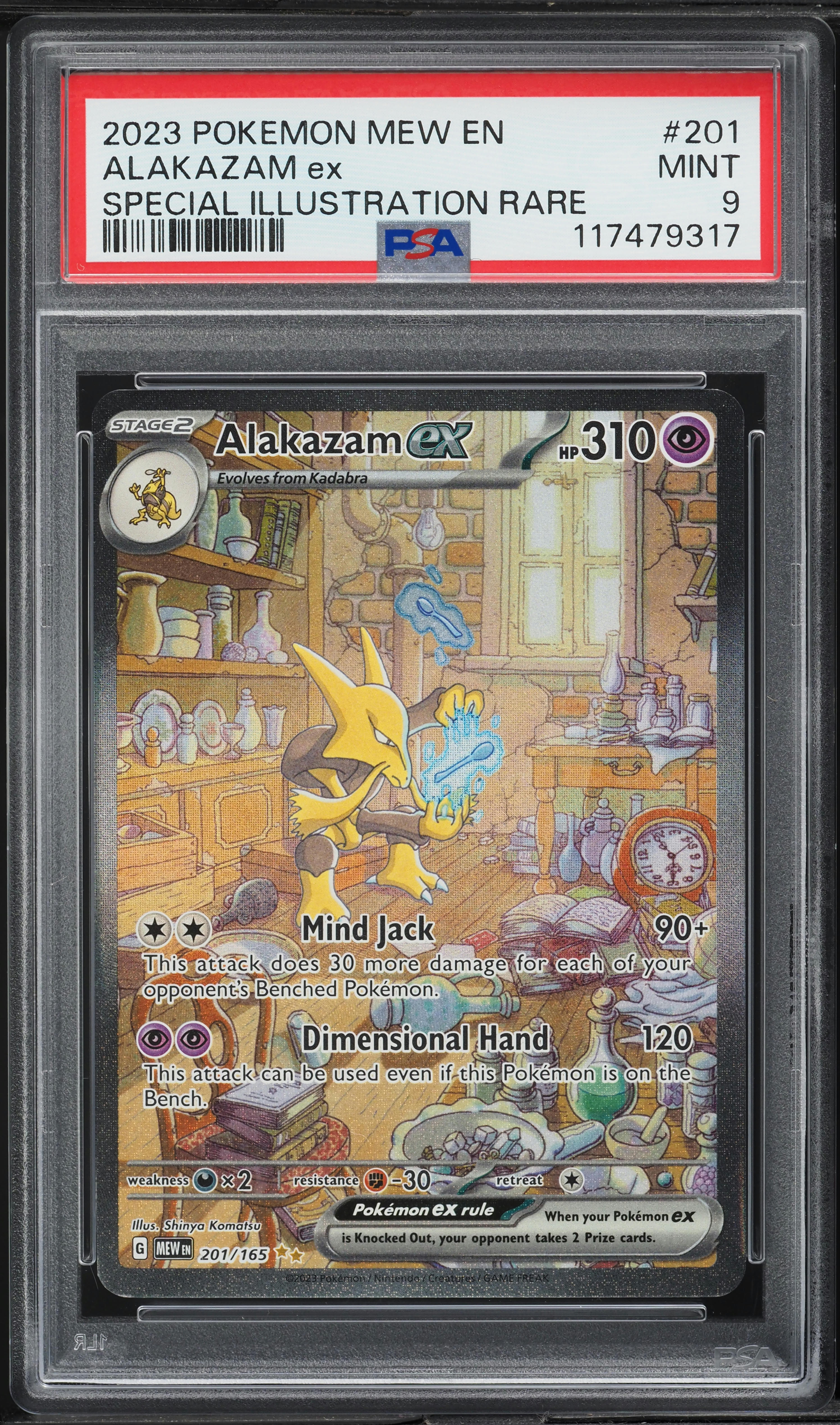 2023 Pokemon Scarlet & Violet 151 SIR Alakazam ex #201 PSA 9 MINT