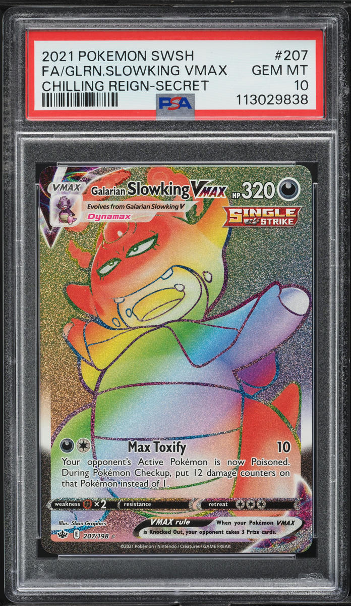2021 Pokemon SWSH Chilling Reign Hyper Rare Glarian Slowking VMAX #207 PSA 10 on Fanatics Collect 2021 Pokemon SWSH Chilling Reign Hyper Rare Glarian Slowking VMAX #207 PSA 10 on Fanatics Collect