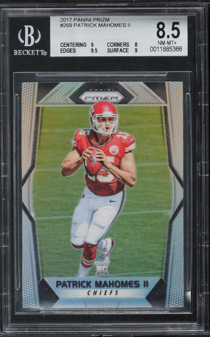 2017 Panini Prizm Silver Patrick Mahomes II ROOKIE #269 BGS 8.5 NRMT+